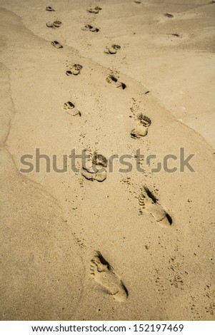 foot print on sand