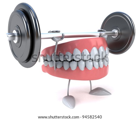 Cartoon Strong Teeth