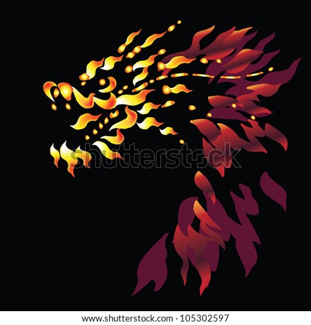 Raster version of vector/  Dragon of the Flame