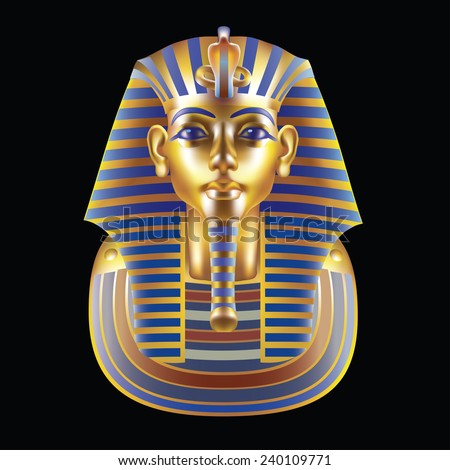 Raster version / Gold mask of the Egyptian Pharaoh