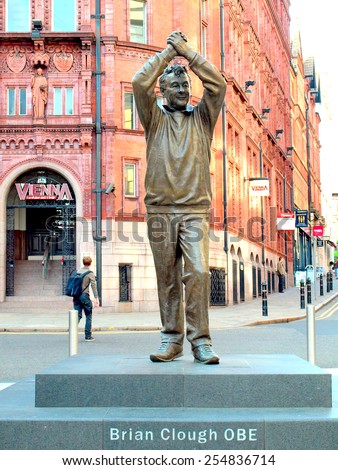 NOTTINGHAM, NOTTINGHAMSHIRE, UK. MARCH 24, 2011. The statue of the famous football manager who led Derby and Notingham Forest to trophies at Nottingham, Nottinghamshire, UK.