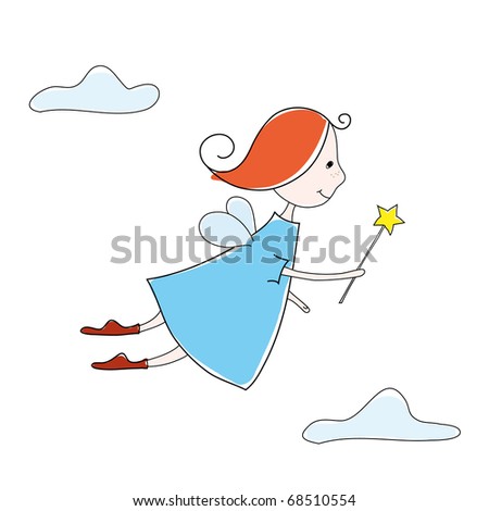 cartoon flying fairy