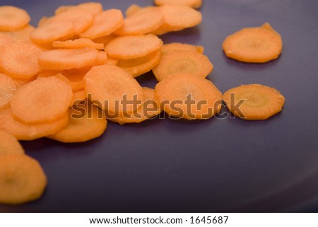 Carrots cut by circles