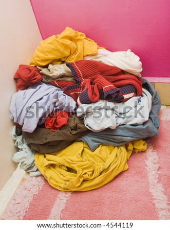 heap of unwashed clothes