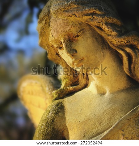 angel in the sunlight (antique statue)