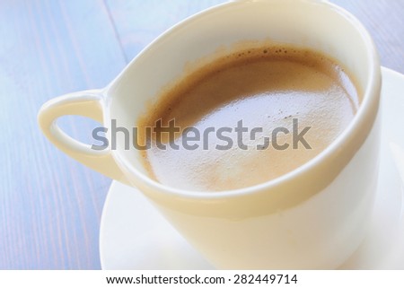 cup of coffee as a symbol of vitality and freshness