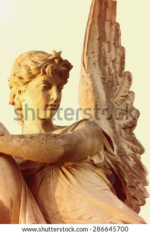 angel in the sunlight (antique statue, fragment)