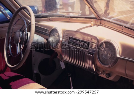 antique cars (control panel, fragment)