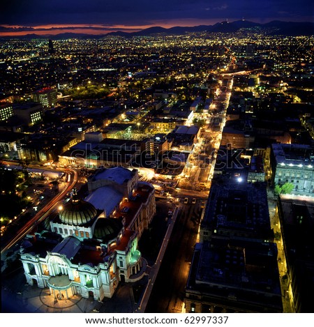 Mexico city at night.