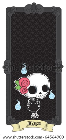 Lola-Little Lola. Little Lady Grimm. Cool Gothic vector style / Graphic elements ...