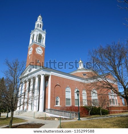 Ira Allen Chapel in University of Vermont (UVM), Burlington, Vermont, USA