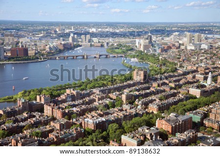 Charles River and Back Bay apartment, Boston, Massachusetts, USA