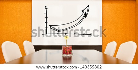 Conferent table in meeting room