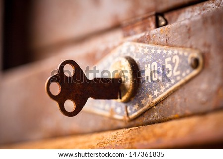 The old key in rust box
