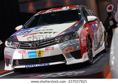 BANGKOK - DECEMBER 9 : Toyota modify for racing displayed in Motor Expo 2014, on dec. 9, 2014 in Bangkok, Thailand.