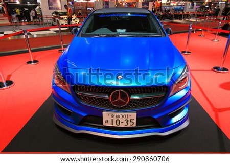 BKK. THAILAND-JUNE 24 : The blue Benz by Fairy Design in Bangkok International Auto Salon 2015, 24-28 June 2015 at Bangkok, Thailand. Event of decoration and modify car in Thailand and Japan also.