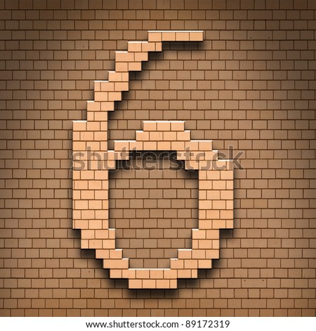 Alphabet and numeric in concept of bricks cover by  little snow.