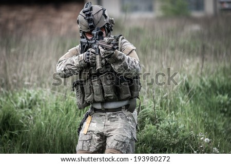soldier on patrol