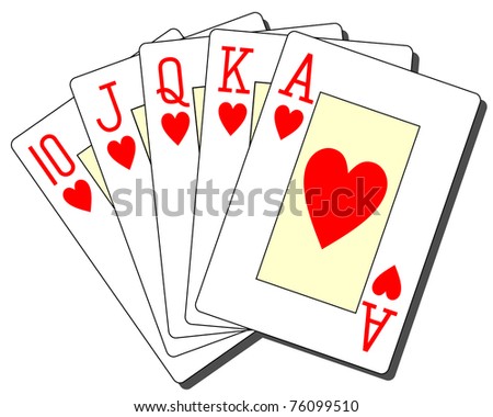 Royal Flush Hearts