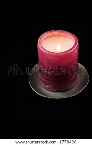 Candle Isolated on Black