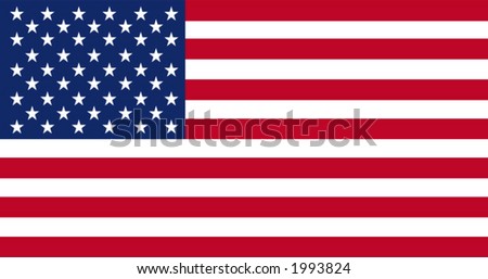 Accurate vector drawing of the flag of United States in terms of scale, size, colour, and size of the elements.