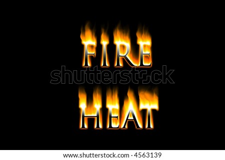 Fire text for \