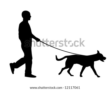 clipart dog walking. clipart andpeople walking
