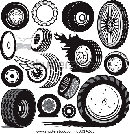 Smoking Tires Clipart