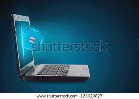 Laptop computer with electronic circuit board processor
