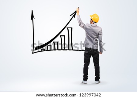 engineer drawing a graph