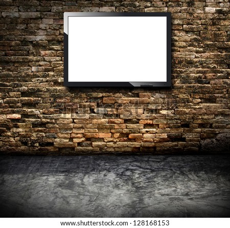 Tv in the brick wall room