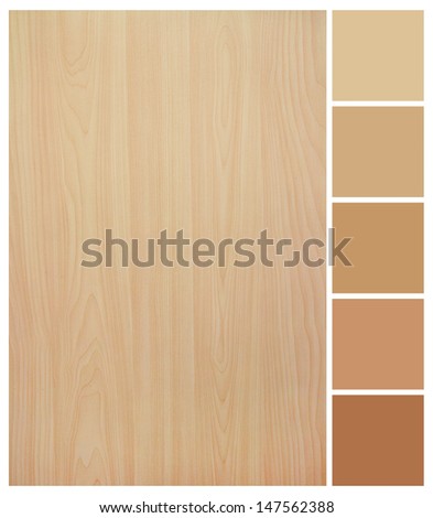 Seamless wood texture with colored palette guide for design work