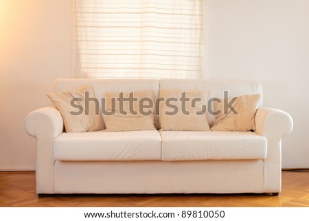 White sofa in a modern home