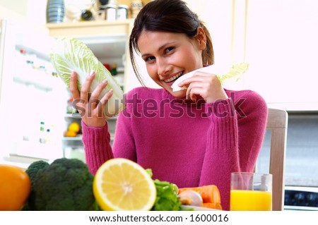 woman and food