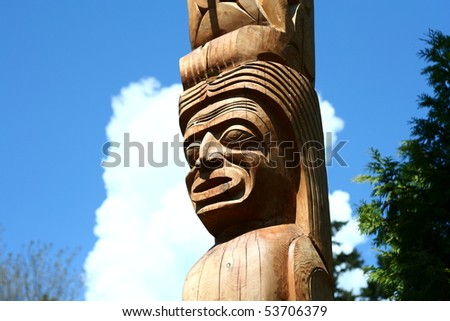 Wooden Totem Pole