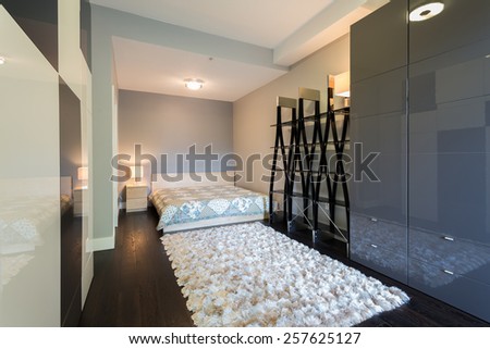 Interior design of a luxury bedroom