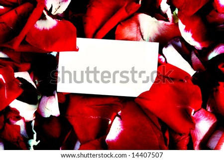 Red rose plants visiting card background