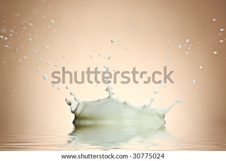 Fantastical milk background. Drops, waves, splashes.