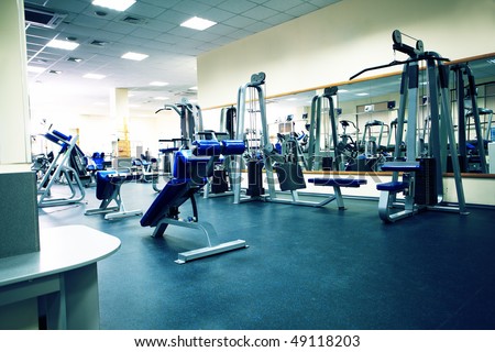 Fitness club. Equipment, gym apparatus.