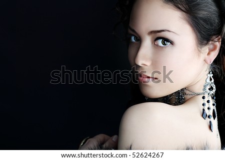 Lifestyle Stock-photo-portrait-of-a-beautiful-woman-over-black-background-52624267