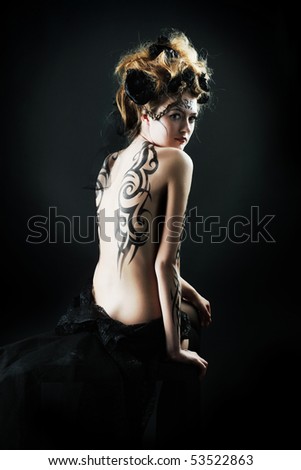 stock photo Body painting project art fashion beauty