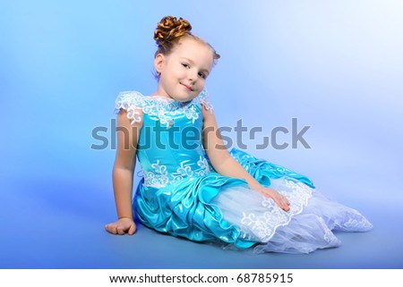 Beautiful little girl in princess dress.