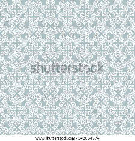 Vintage beautiful background with rich, old style, blue color, luxury ornamentation, fashioned seamless pattern, royal vector wallpaper, floral, oldest style swatch fabric for decoration and design