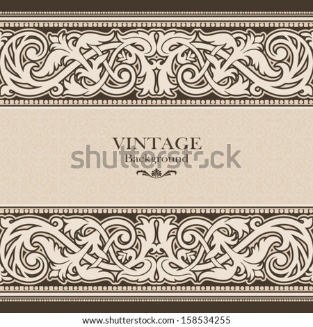 Vintage background antique victorian ornament baroque frame beautiful old paper card ornate cover page label floral luxury ornamental pattern template for design Vintage background antique victorian ornament baroque frame beautiful old paper card ornate cover page label floral luxury ornamental pattern template for design