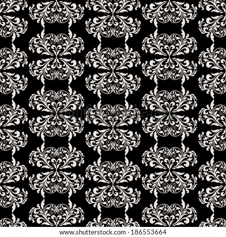 Damask beautiful background with rich, luxury ornamentation, black and white fashioned seamless pattern, elegant, royal vector wallpaper, floral wrapping paper, swatch fabric for decoration, design