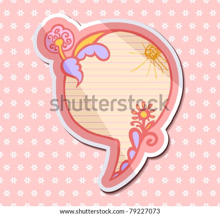 hand-drawn speech bubble in the style of children\'s drawings for decoration and design ( funny stickers)