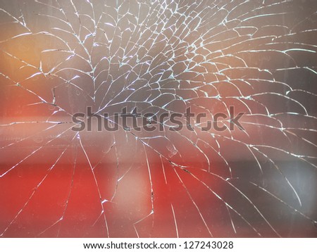 Abstract broken glass