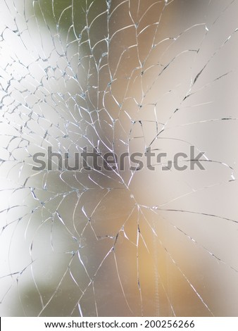 Abstract broken glass