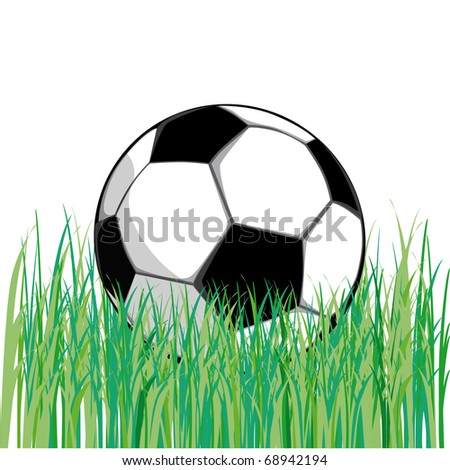ball in the grass of a football field during a game