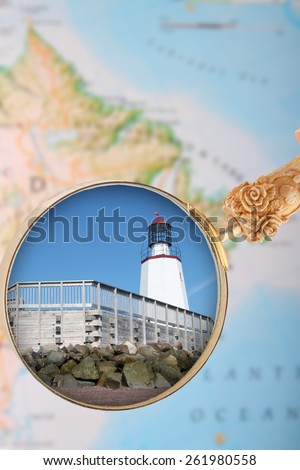 Looking in on St Andrews by the Sea in New Brunswick a Maritime province in Atlantic Canada